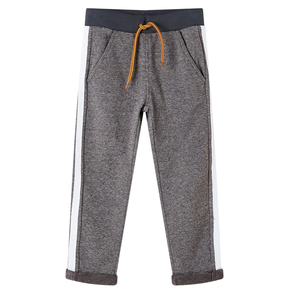 Pantalones de trote de Vidaxl para niños 92 Gray Dark Mixed