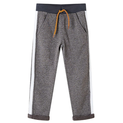 Pantalones de trote de Vidaxl para niños 104 Gray Dark Mixed