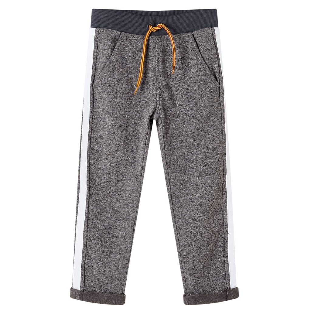 Pantalones de trote para niños Vidaxl 140 Gray Dark Mixed