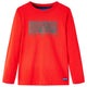 Camicia per bambini Vidaxl con maniche lunghe 116 rosse