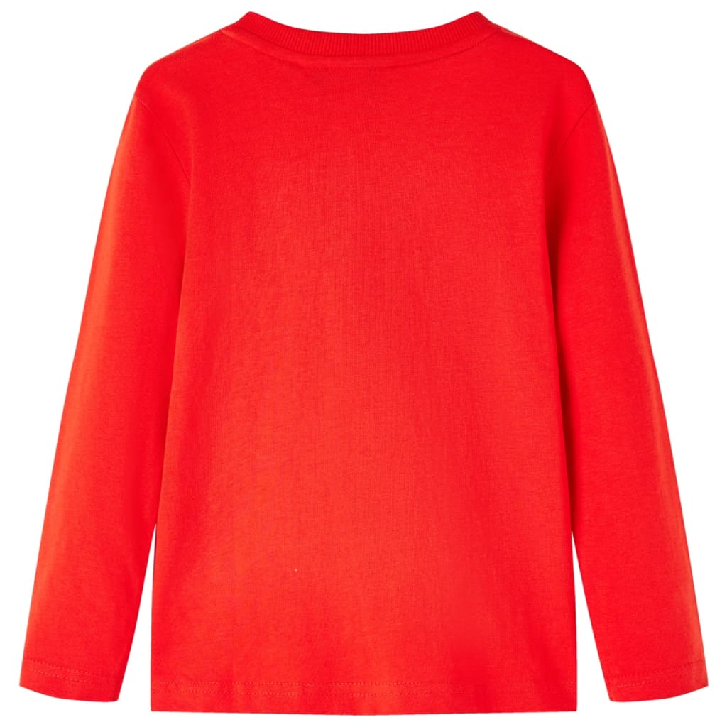 Camicia per bambini Vidaxl con maniche lunghe 128 rossa