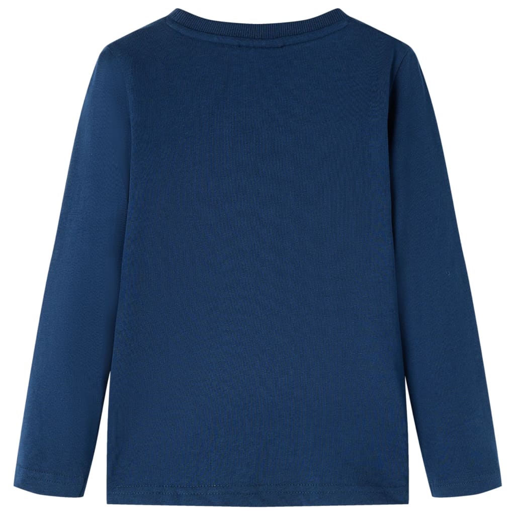 Camicia per bambini Vidaxl con maniche lunghe 128 blu navy