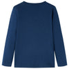 Camicia per bambini Vidaxl con maniche lunghe 140 blu navy