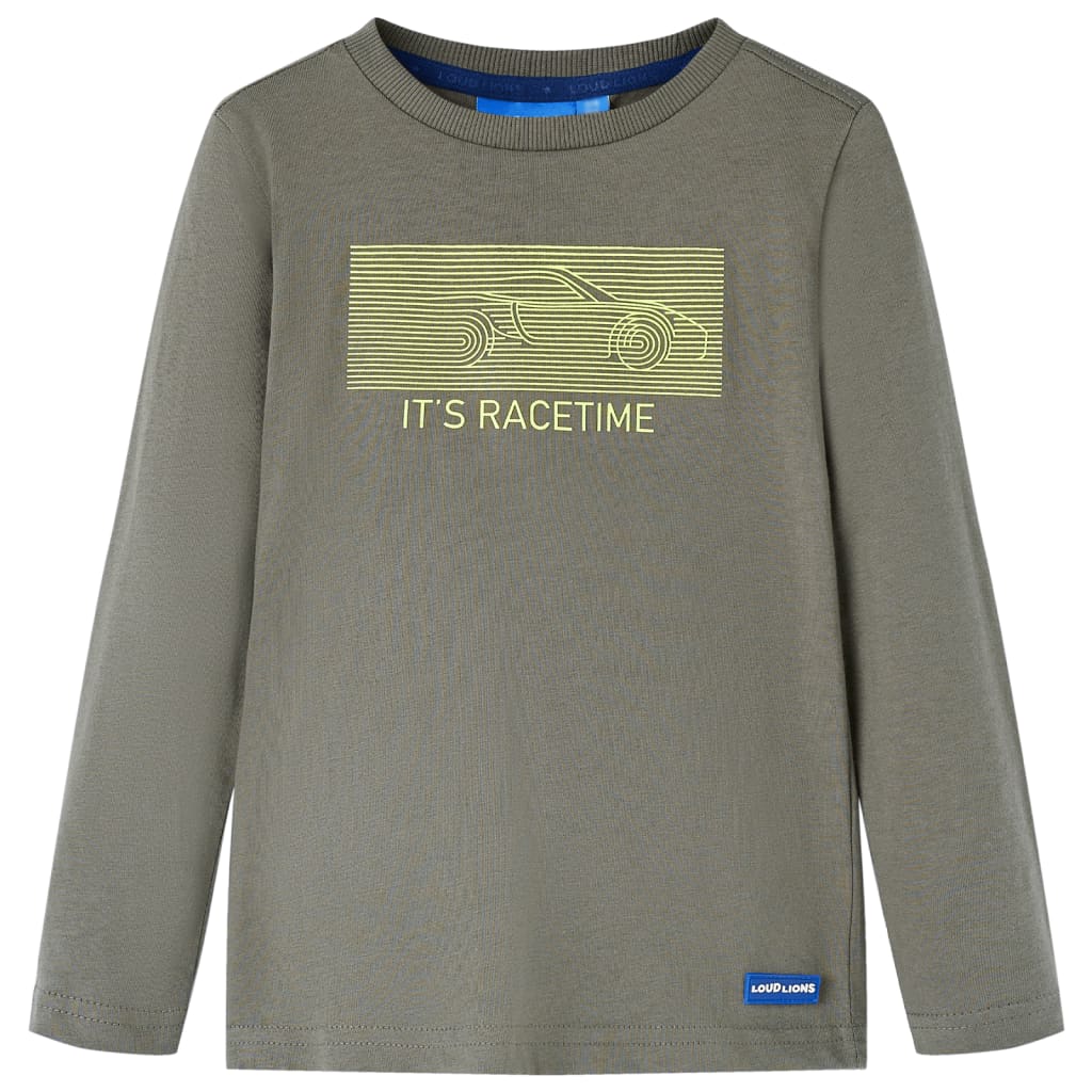 Vidaxl kindershirt met lange mouwen 92 kakikleurig