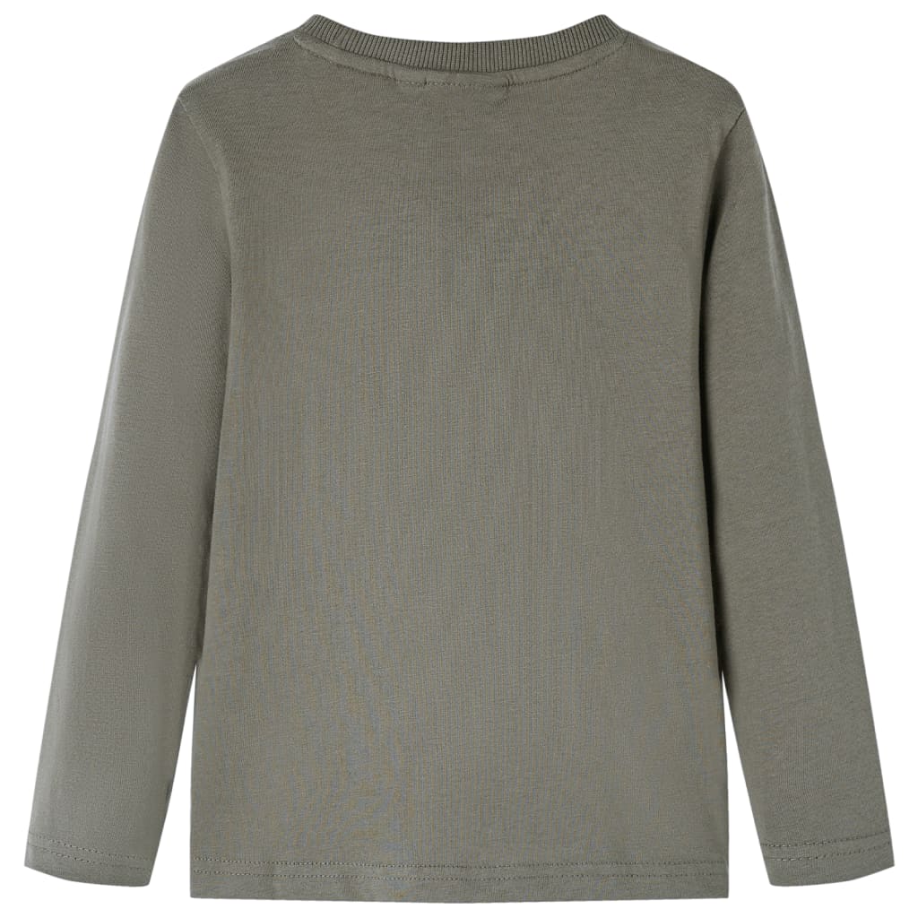 Vidaxl kindershirt met lange mouwen 92 kakikleurig