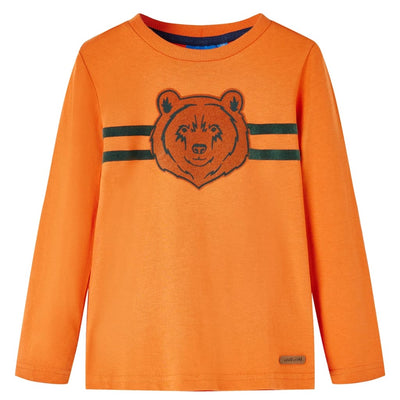 Camisa para niños Vidaxl con mangas largas 92 Donkeroranje