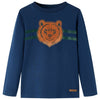 Camicia per bambini Vidaxl con maniche lunghe 104 blu navy