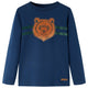 Camicia per bambini Vidaxl con maniche lunghe 116 blu navy