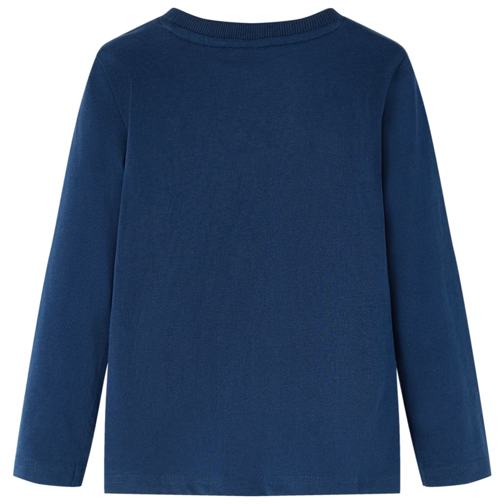 Camicia per bambini Vidaxl con maniche lunghe 128 blu navy
