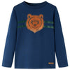 Camicia per bambini Vidaxl con maniche lunghe 140 blu navy