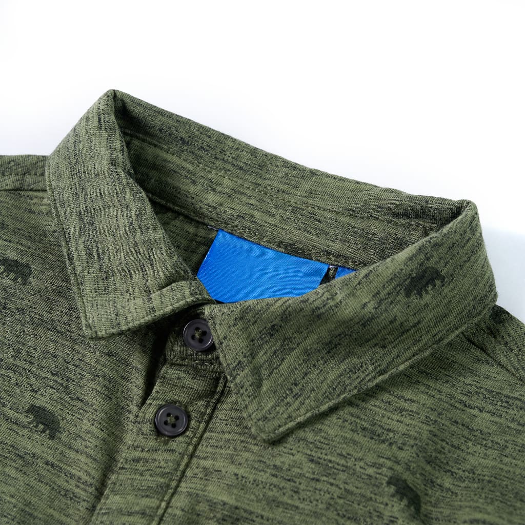 Vidaxl kindershirt 128 gemêleerd kakikleurig