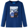 Camicia per bambini Vidaxl con maniche lunghe 116 jeans blu