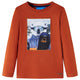 Camicia per bambini Vidaxl con maniche lunghe 116 ruggine leggera