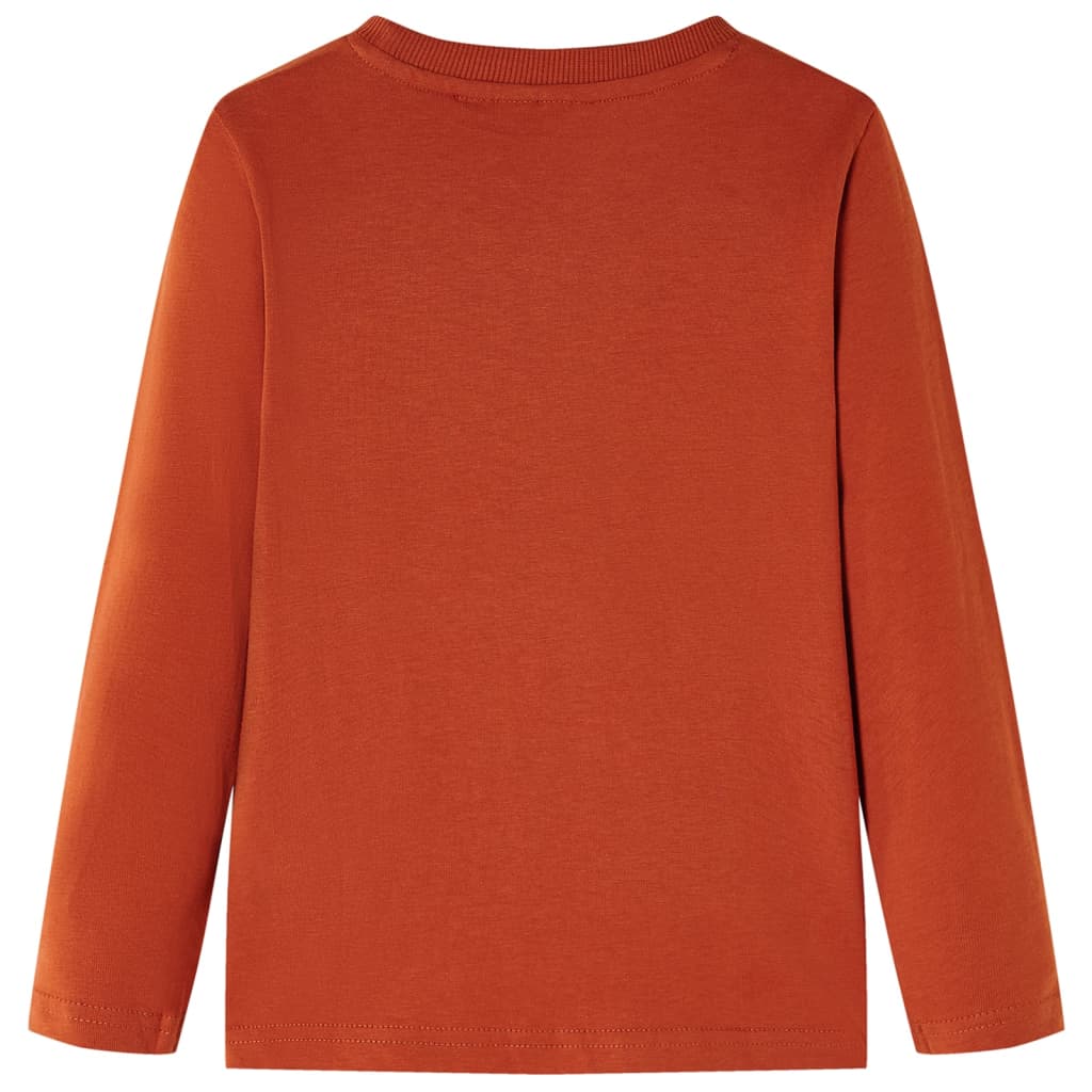 Camicia per bambini Vidaxl con maniche lunghe 116 ruggine leggera