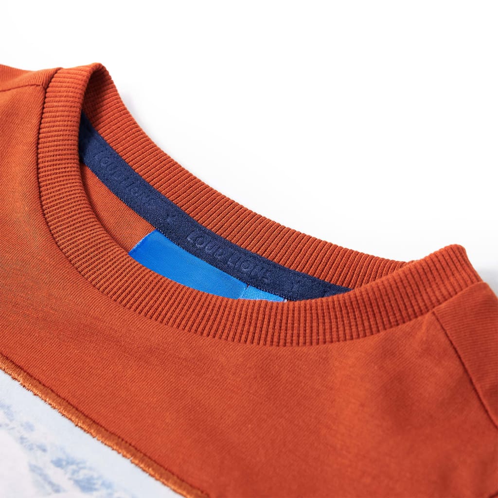 Camicia per bambini Vidaxl con maniche lunghe 116 ruggine leggera