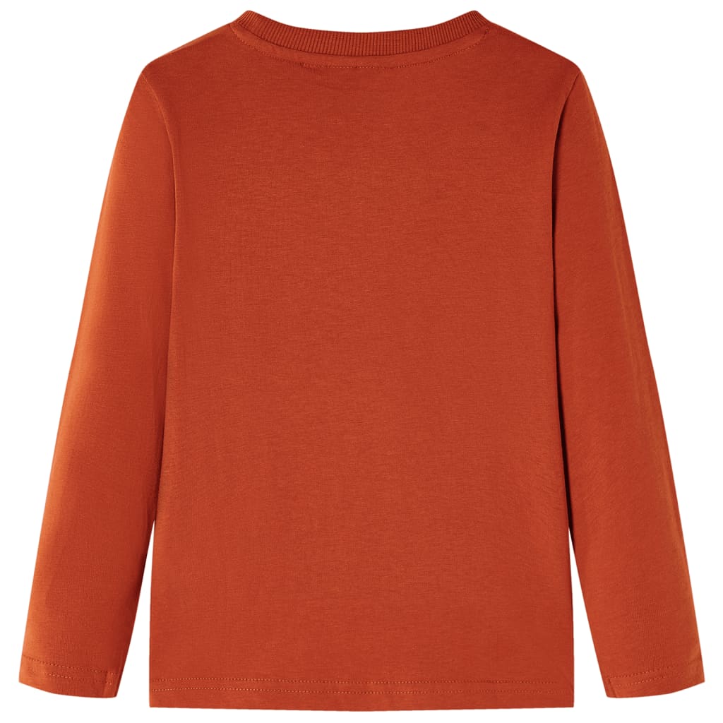 Vidaxl camisa para niños con mangas largas 140 óxido claro