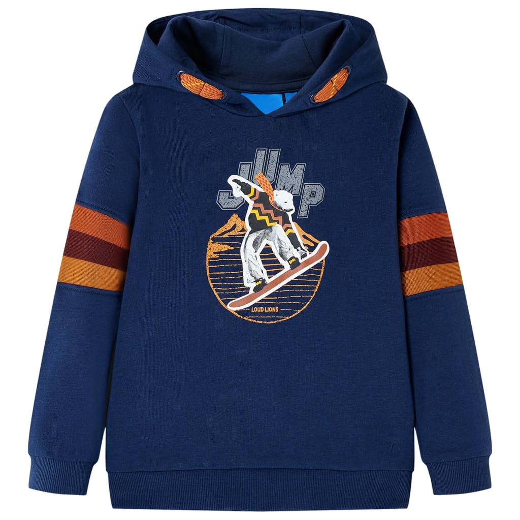 Vidaxl Siga per bambini con cappuccio 92 blu navy