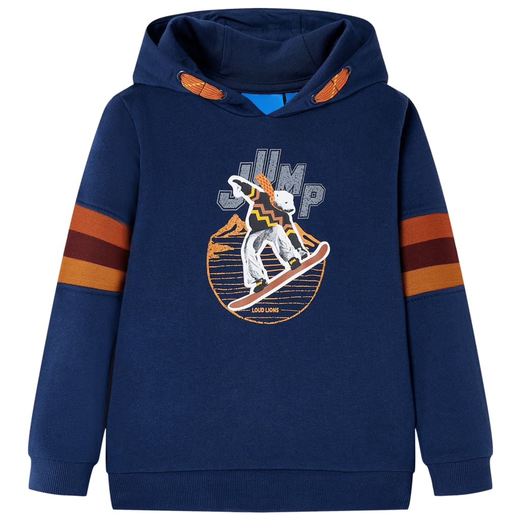 Vidaxl Siga per bambini con cappuccio 140 blu navy