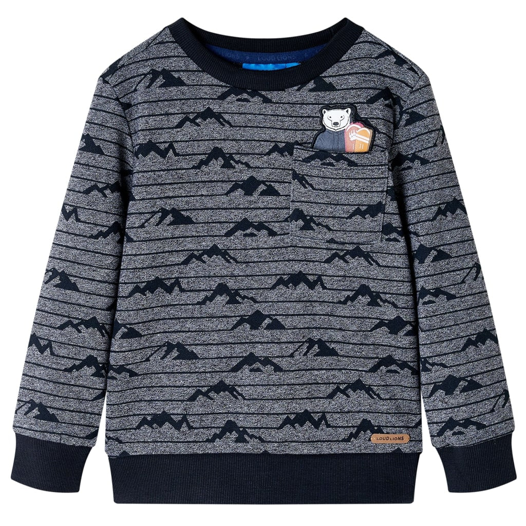 Vidaxl kindertrui 128 gemêleerd marineblauw