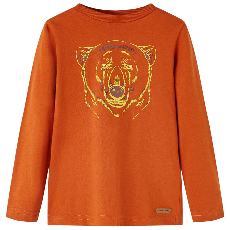 Camisa para niños de Vidaxl con mangas largas 104 óxido ligero