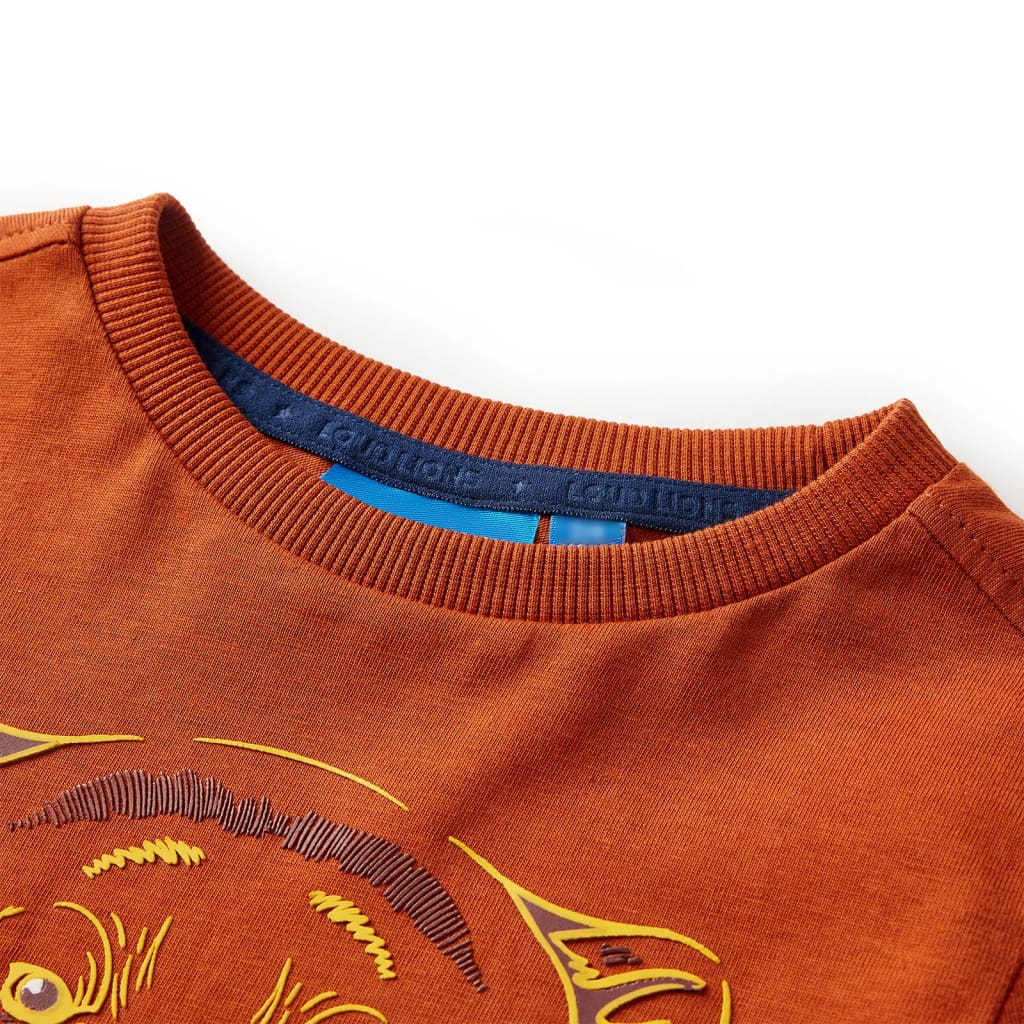 Camisa para niños de Vidaxl con mangas largas 104 óxido ligero