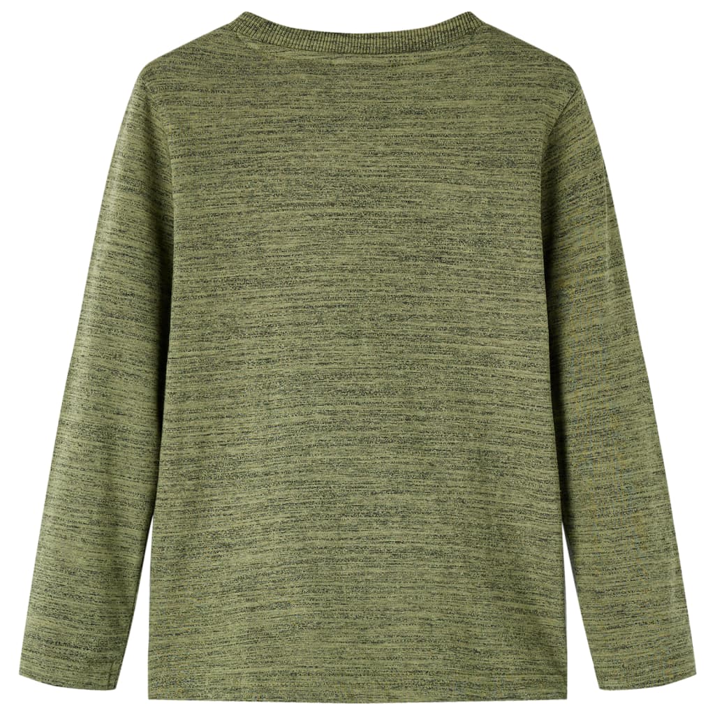 Camisa para niños de Vidaxl con mangas largas 104 kaki mixto