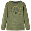 Camicia per bambini Vidaxl con maniche lunghe 128 kaki mista