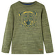 Camicia per bambini Vidaxl con maniche lunghe 128 kaki mista