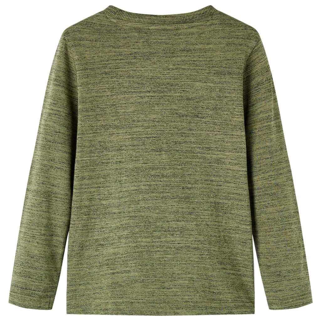 Camicia per bambini Vidaxl con maniche lunghe 128 kaki mista