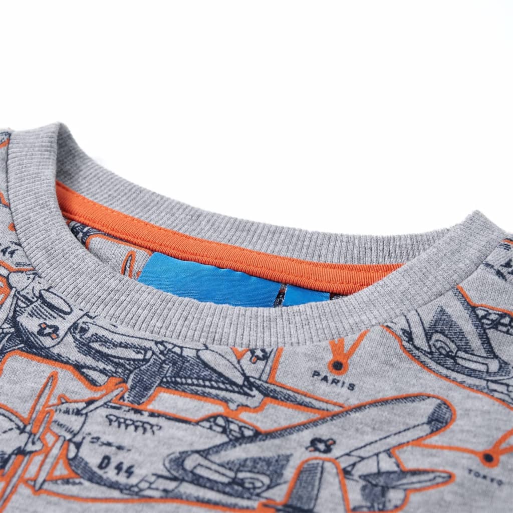 Vidaxl Children's Sweater 128 Gray Mixed Gray