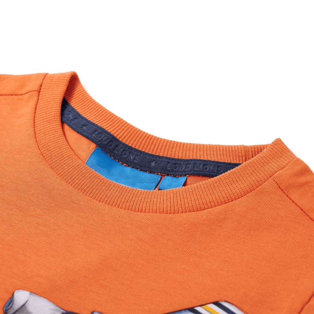 Camisa para niños Vidaxl con mangas largas 92 Donkeroranje