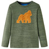 Camicia per bambini Vidaxl con maniche lunghe 104 kaki mista