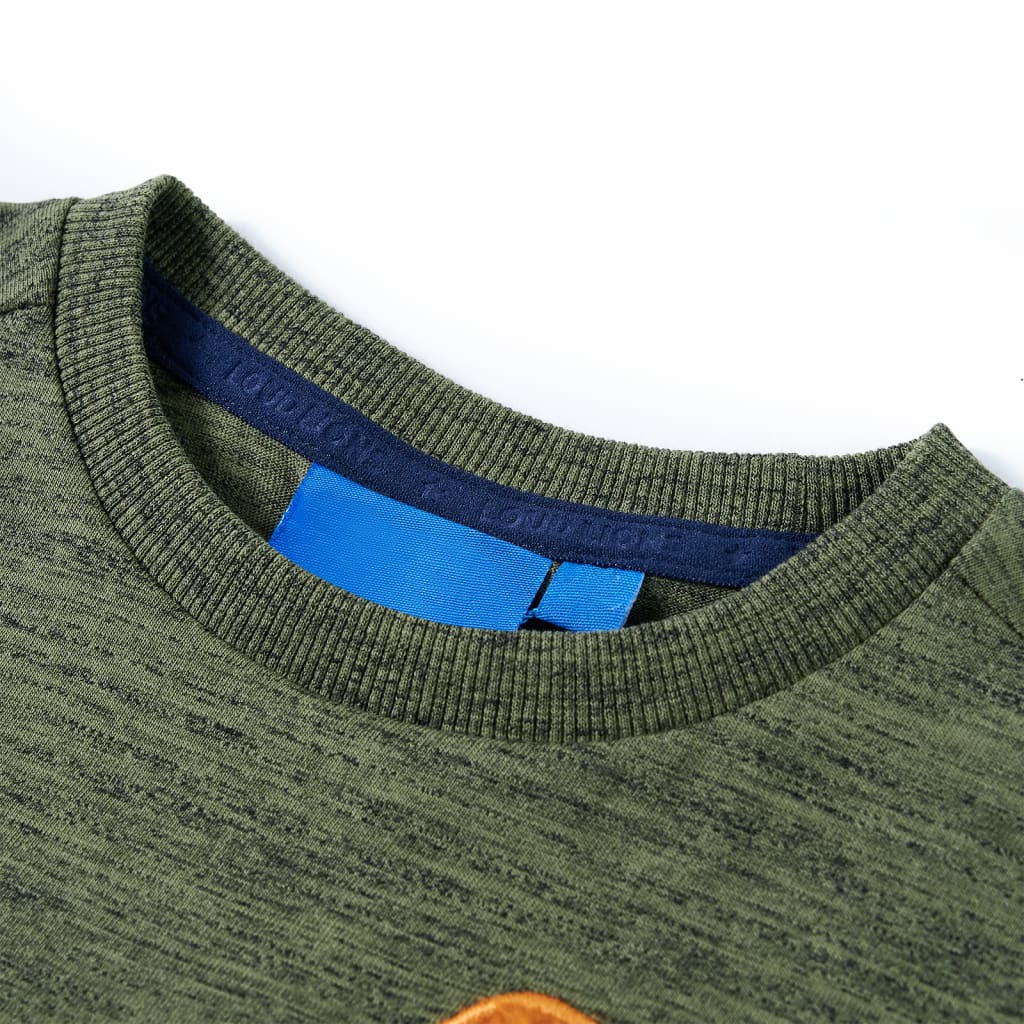 Camicia per bambini Vidaxl con maniche lunghe 104 kaki mista