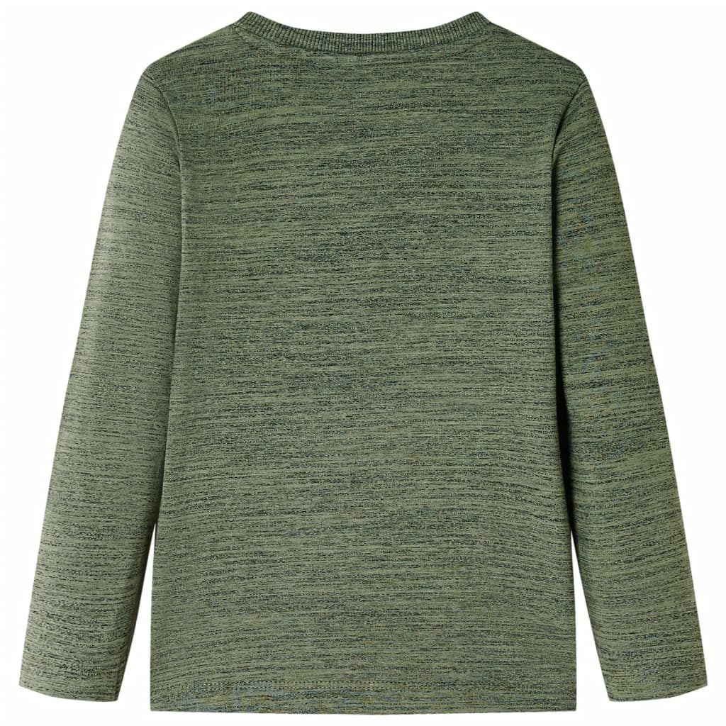 Camisa para niños Vidaxl con mangas largas 116 Kaki mixto
