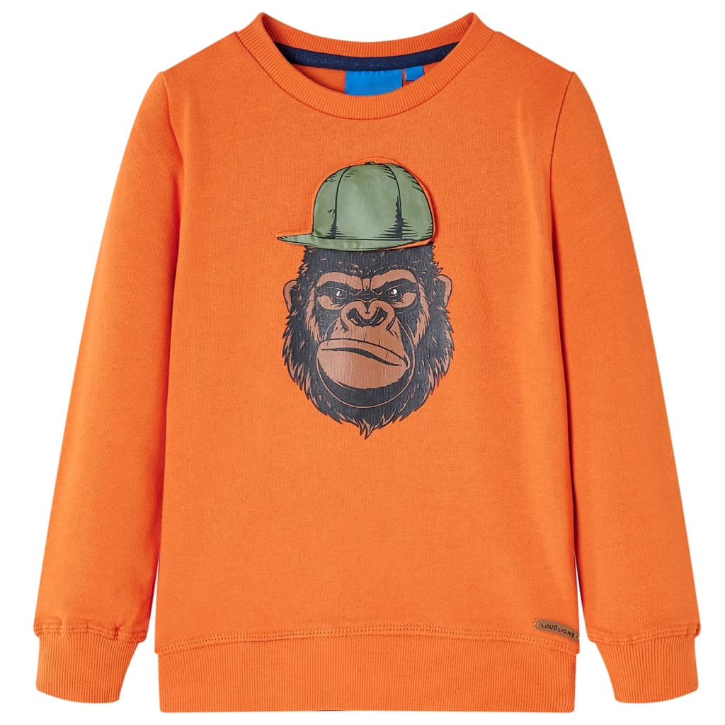 Vidaxl kindertrui 128 donkeroranje