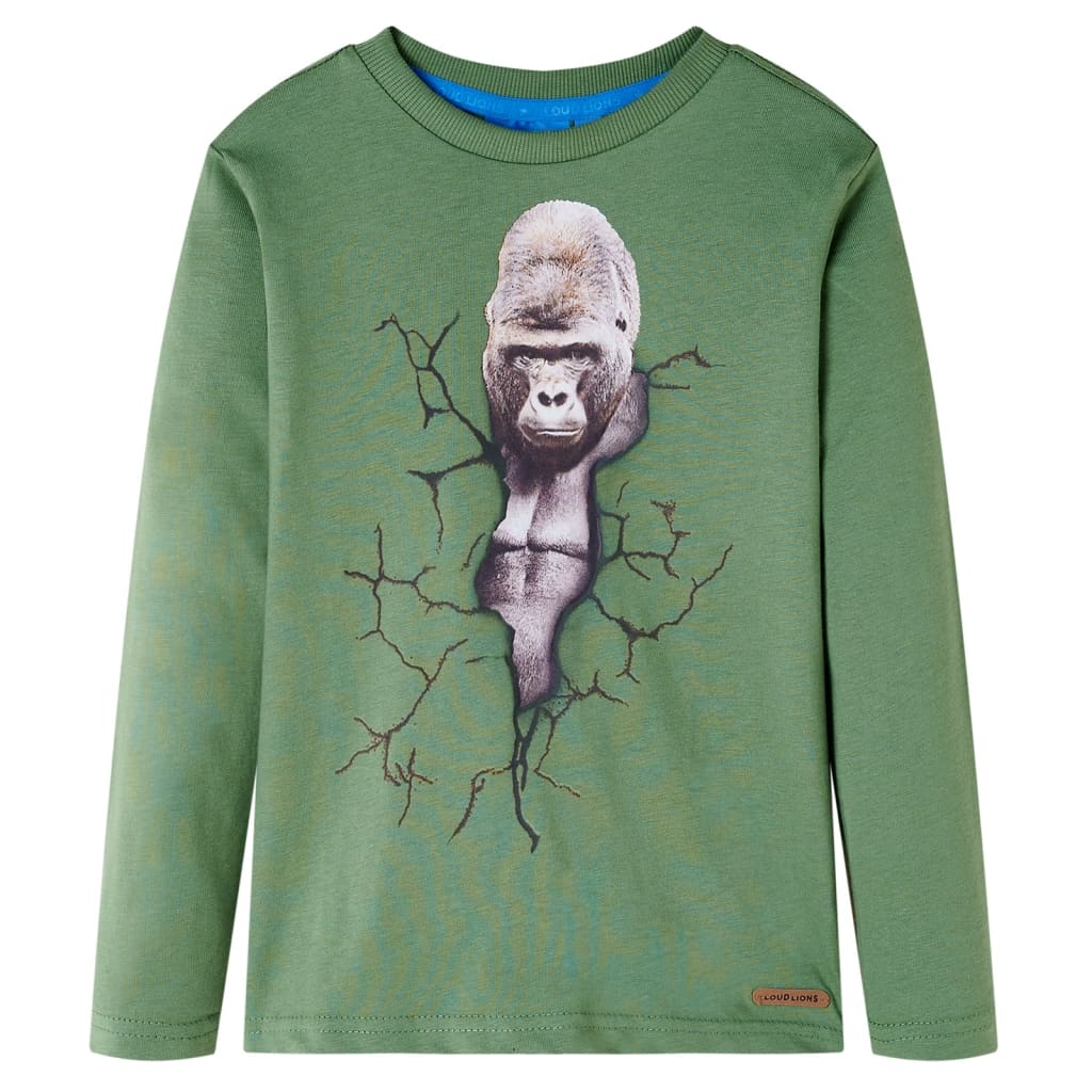 Camicia per bambini Vidaxl con maniche lunghe 116 Light -loft -colorata