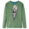 Camicia per bambini Vidaxl con maniche lunghe 128 Kakikentig
