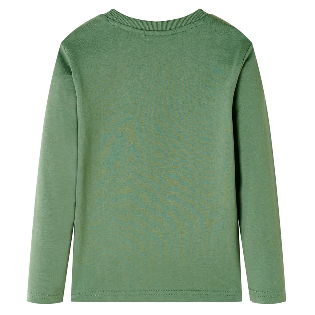 Camicia per bambini Vidaxl con maniche lunghe 128 Kakikentig