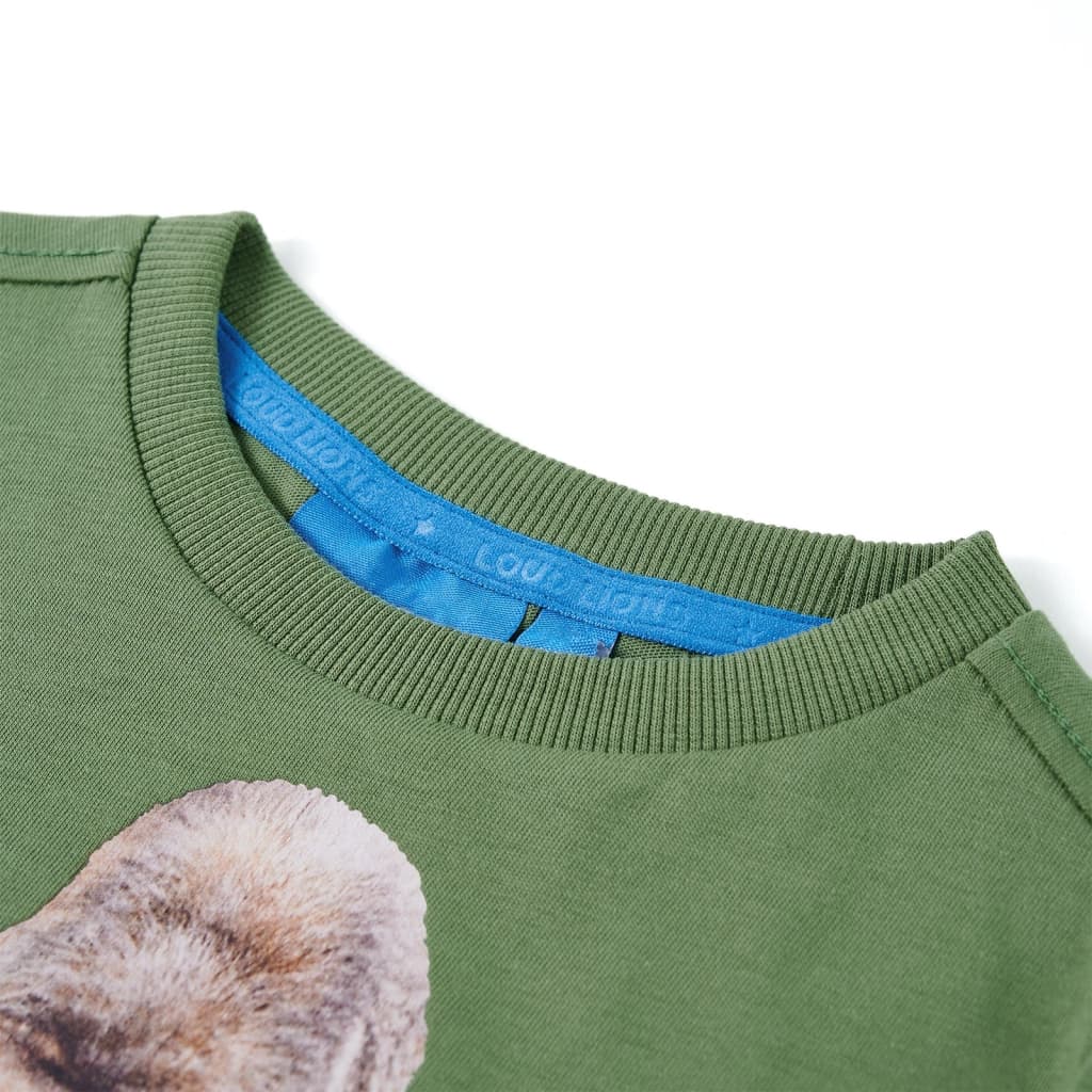 Camicia per bambini Vidaxl con maniche lunghe 128 Kakikentig