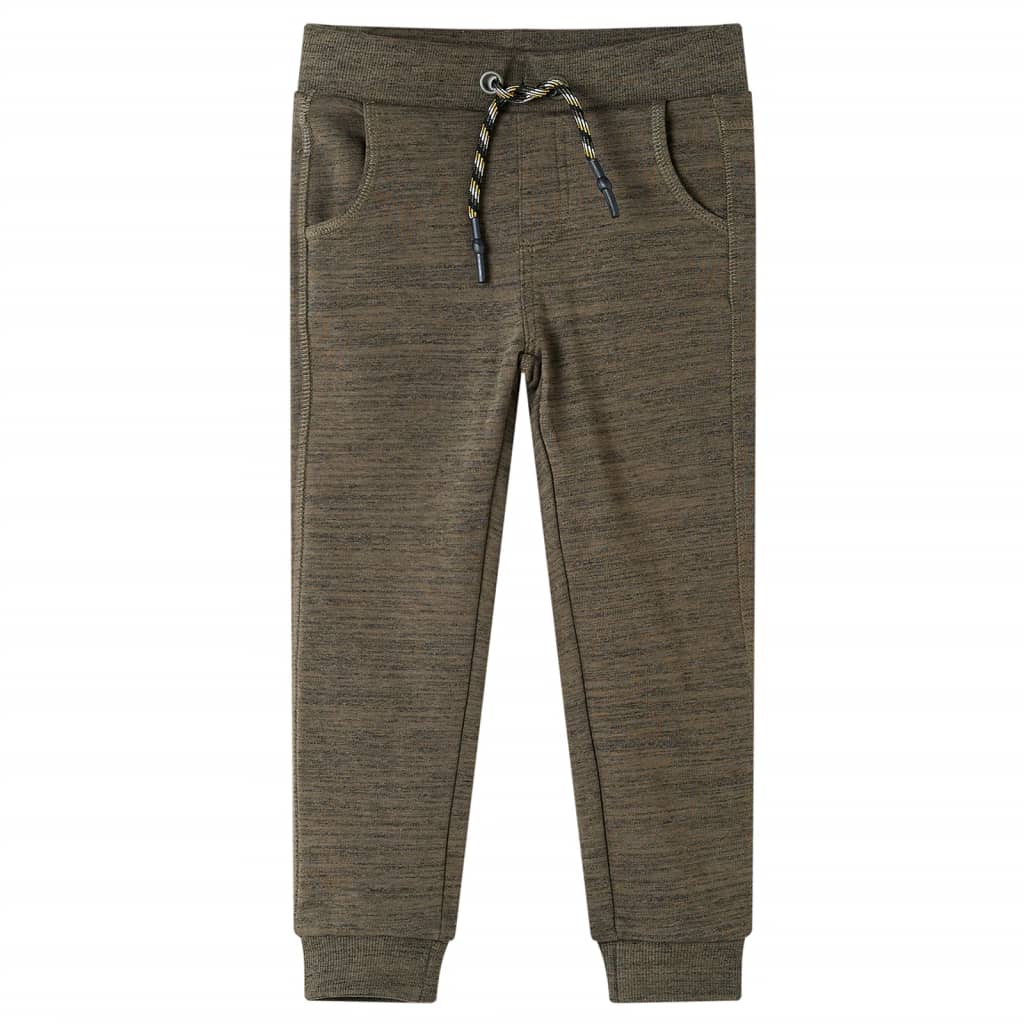 Pantaloni da jogging per bambini Vidaxl 140 kaki scuro misto