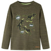 Camicia per bambini Vidaxl con maniche lunghe 92 kaki misto