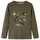 Camicia per bambini Vidaxl con maniche lunghe 92 kaki misto