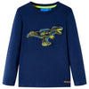 Camicia per bambini Vidaxl con maniche lunghe 128 blu navy
