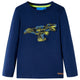 Camicia per bambini Vidaxl con maniche lunghe 128 blu navy