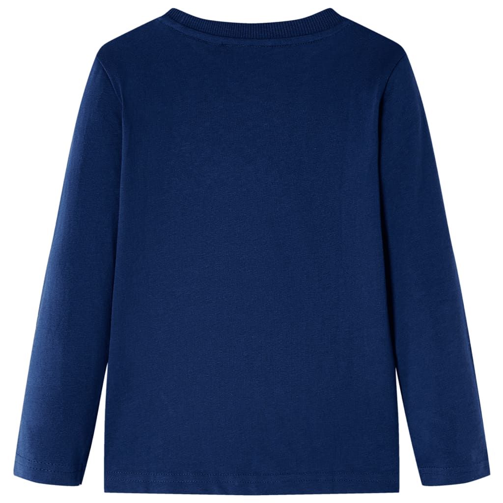 Camicia per bambini Vidaxl con maniche lunghe 128 blu navy