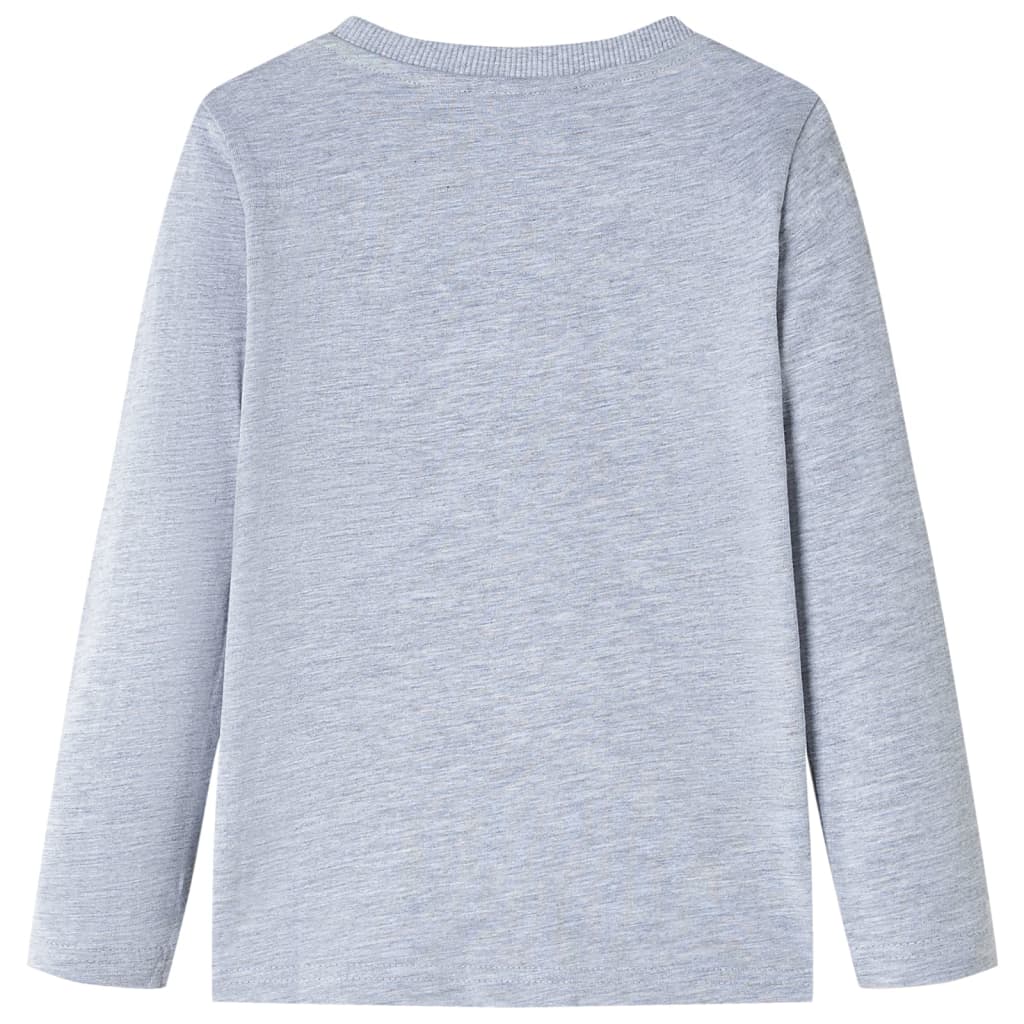 Camisa para niños Vidaxl con mangas largas 116 Gray Mixed