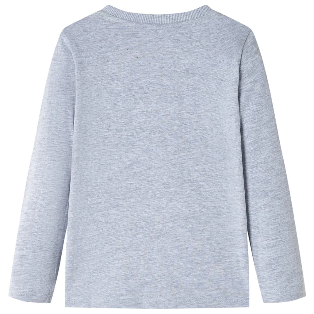 Camisa para niños de Vidaxl con mangas largas 128 gris mixto