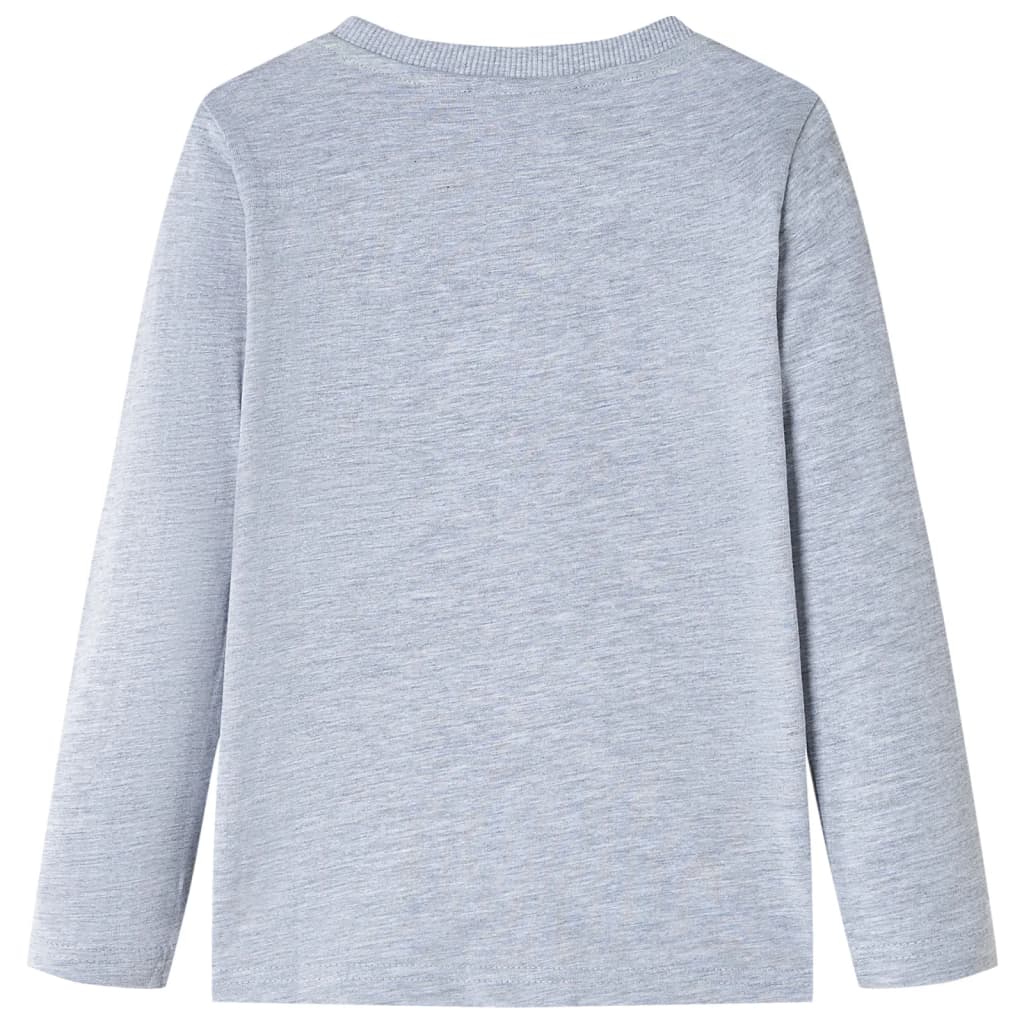 Camicia per bambini Vidaxl con maniche lunghe 128 grigio misto