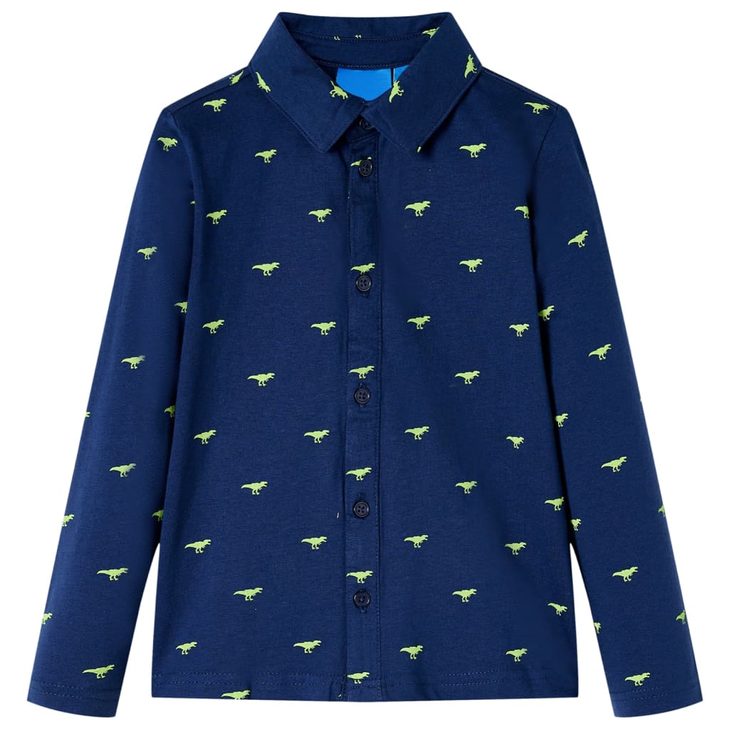 Vidaxl kindershirt 92 marineblauw