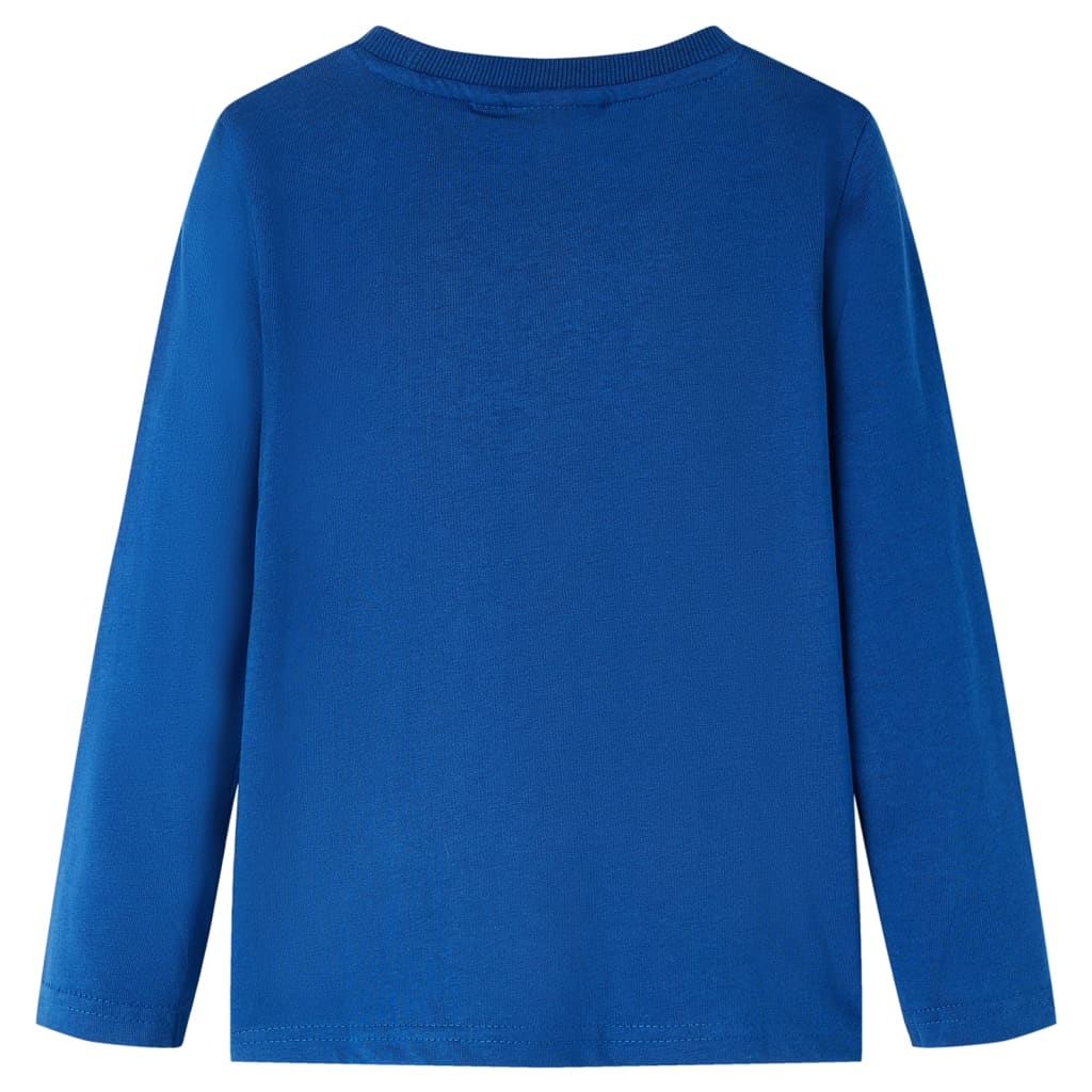 Camicia per bambini Vidaxl con maniche lunghe 128 blu scuro